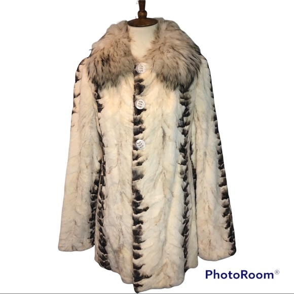 Reversible Mink Fur and Silk Coat size 12 - Picture 1 of 16